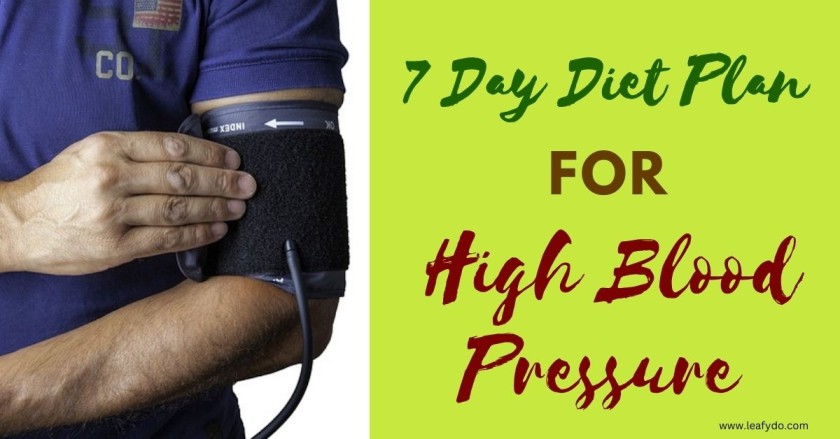  7 Day Diet Plan for High Blood Pressure