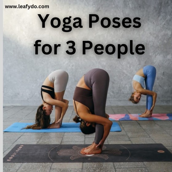 Premium Photo | Three people do yoga in class