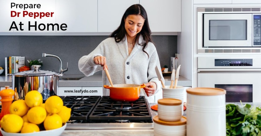 a women preparing dr pepper at kitchen and explaining how to prepare dr pepper at home
