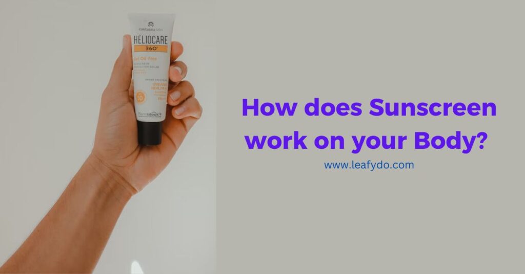 How does sunscreen work on your body