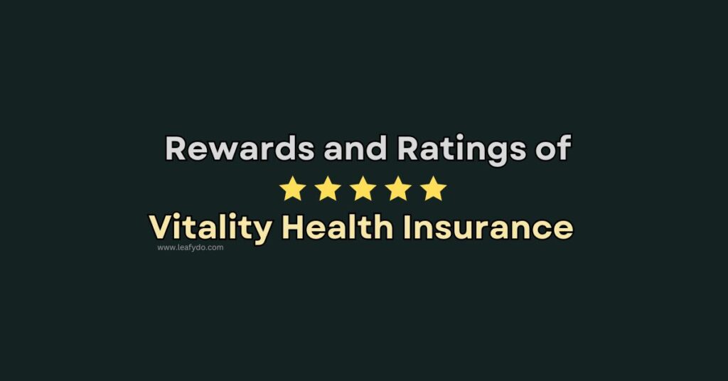 Reviews and ratings given to Vitality health insurance