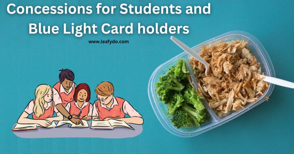 simmer meal concession for students and blue light card holders